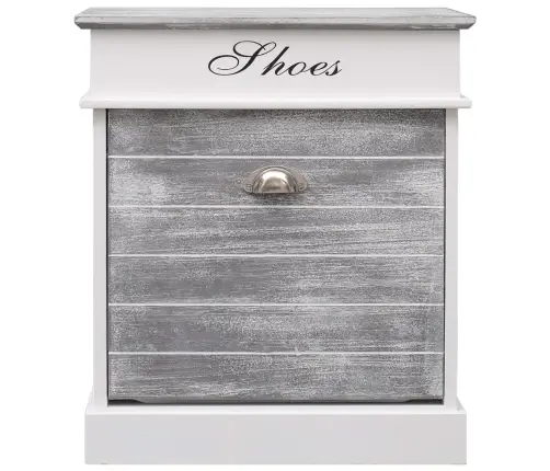 Apavu Skapis, 50X28X58 Cm, Paulonijas Koks, Pelēks Vidaxl