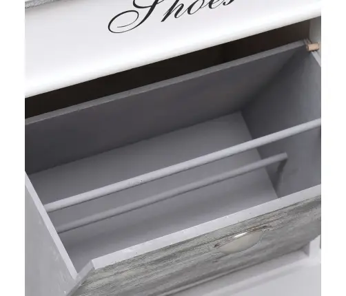 Apavu Skapis, 50X28X58 Cm, Paulonijas Koks, Pelēks Vidaxl