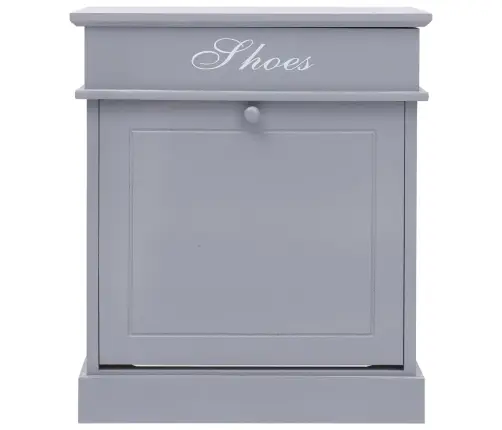 Apavu Skapis, Pelēks, 50X28X58 Cm, Paulonijas Koks Vidaxl