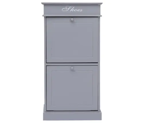 Apavu Skapis, 50X28X98 Cm, Paulonijas Koks, Pelēks Vidaxl