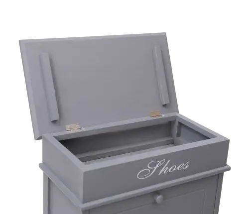 Apavu Skapis, 50X28X98 Cm, Paulonijas Koks, Pelēks Vidaxl