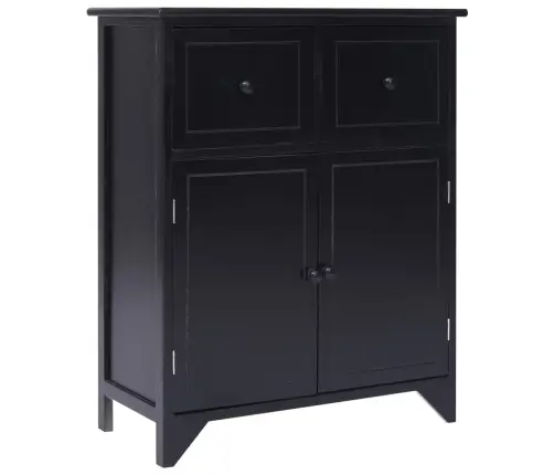 Puhvetkapp, Must, 60 X 30 X 75 cm Paulownia Puit