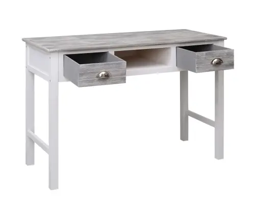 Rakstāmgalds, 110X45X76 Cm, Pelēks, Koks Vidaxl
