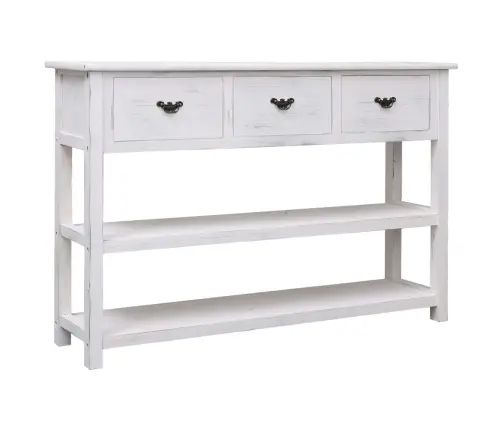 Kumode, 115X30X76 Cm, Antīki Balts Koks Vidaxl