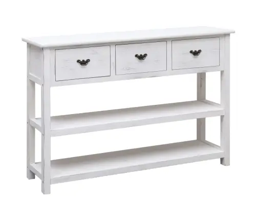 Kumode, 115X30X76 Cm, Antīki Balts Koks Vidaxl