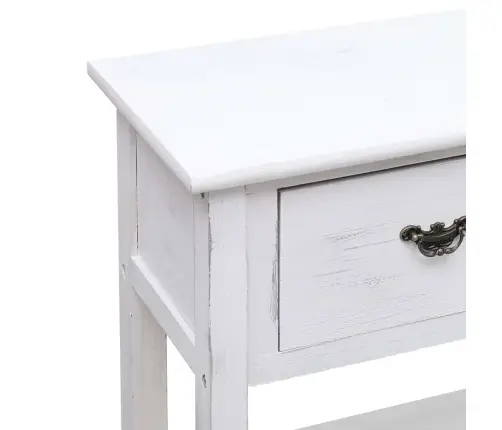 Kumode, 115X30X76 Cm, Antīki Balts Koks Vidaxl