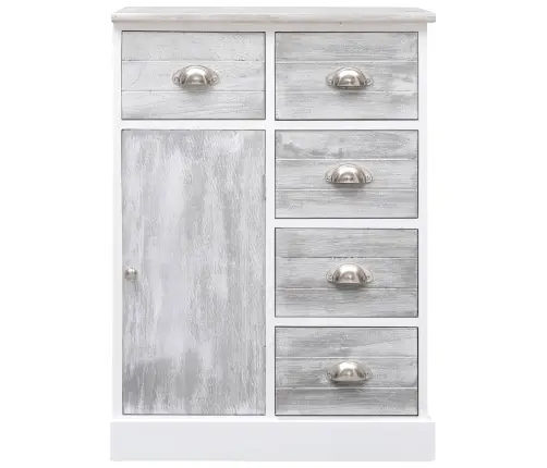 Kumode Ar 10 Atvilktnēm, 113X30X79 Cm, Koks, Pelēka Vidaxl