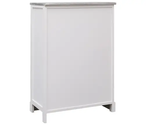 Kumode Ar 10 Atvilktnēm, 113X30X79 Cm, Koks, Pelēka Vidaxl