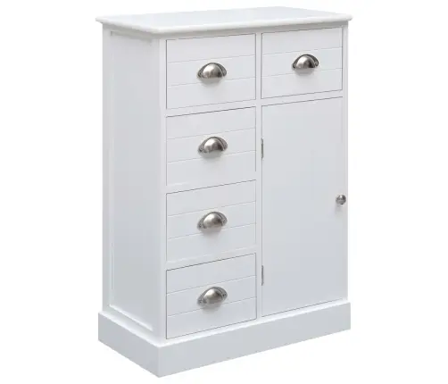 Kumode Ar 10 Atvilktnēm, 113X30X79 Cm, Koks, Balta Vidaxl