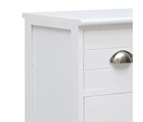 Kumode Ar 10 Atvilktnēm, 113X30X79 Cm, Koks, Balta Vidaxl