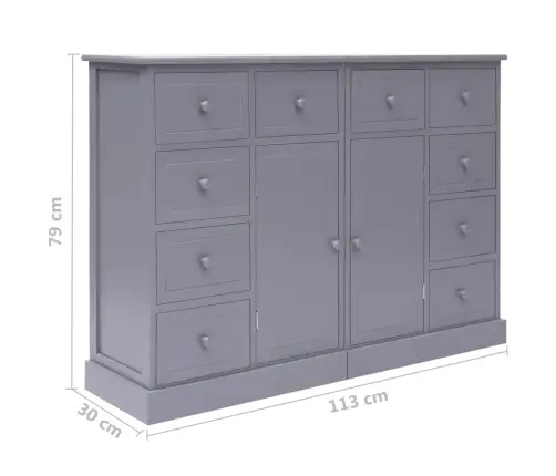 Puhvetkapp 10 Sahtliga Hall 113 X 30 X 79 Cm Puidust