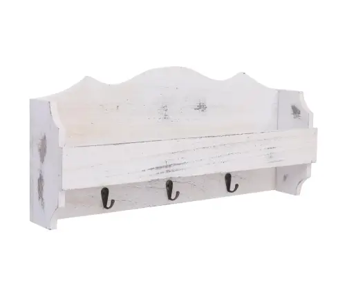 Prie Sienos Montuojama Kabykla, Balta, 50X10X23cm Mediena