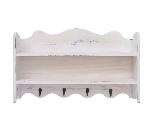 Prie Sienos Montuojama Kabykla, Balta, 50X10X30cm Mediena