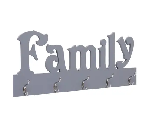 Sienas Drēbju Pakaramais Family, Pelēks, 74X29,5 Cm Vidaxl