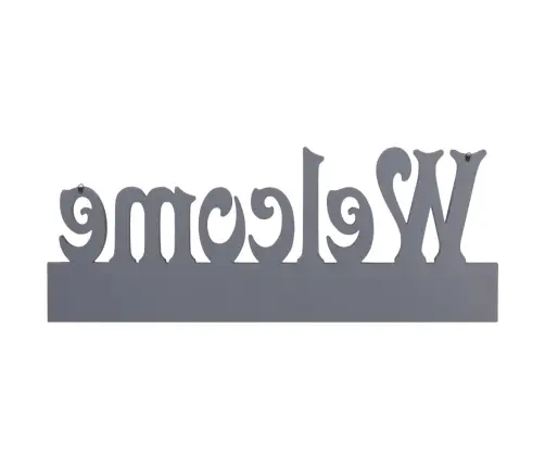 Sienas Drēbju Pakaramais Welcome, Pelēks, 74X29,5 Cm Vidaxl