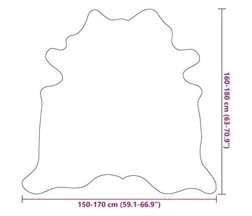Lehmanahast Vaip, Pruun Ja Valge, 150 X 170 Cm