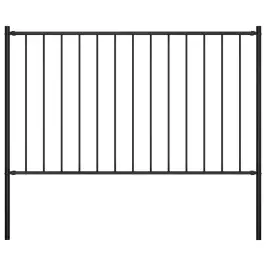 Žoga Panelis Ar Stabiem, Pulverkrāsots Tērauds, 1,81X0,75 M, Melns Vidaxl