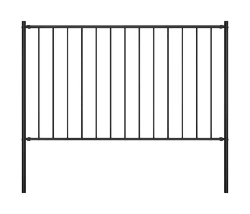 Aiapaneel Postidega, Pulbervärvitud Teras, 1,81 X 1 M, Must