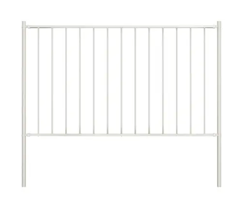 Žoga Panelis Ar Stabiem, Pulverkrāsots Tērauds, 1,81X1,25 M, Balts Vidaxl