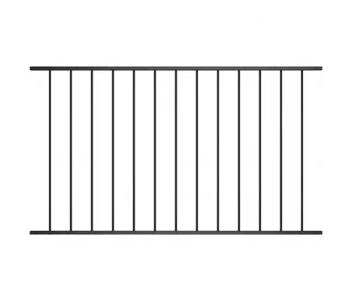 Žoga Panelis, Pulverkrāsots Tērauds, 1,7X0,75 M, Melns Vidaxl