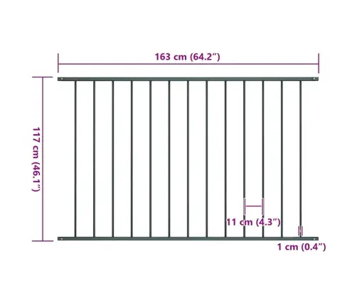 Aiapaneel Pulbervärvitud Terasest 1,63 X 1,25 M Antratsiithall