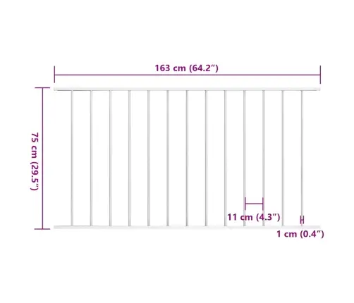 Aiapaneel Pulbervärvitud Terasest 1,63 X 0,75 M Valge