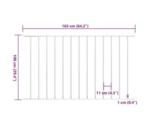 Aiapaneel Pulbervärvitud Terasest 1,63 X 1 M Valge