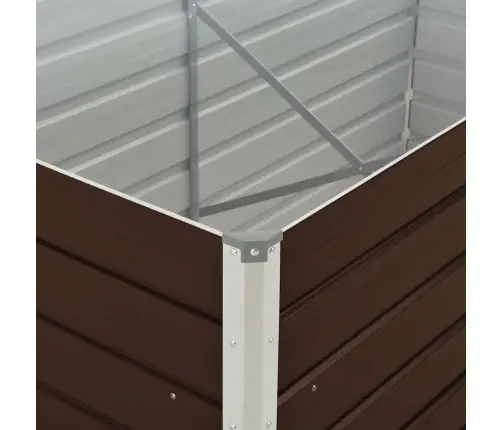 Augstā Puķu Kaste, 160X80X77 Cm, Cinkots Tērauds, Brūna Vidaxl