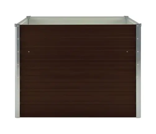 Augstā Puķu Kaste, 100X100X77 Cm, Cinkots Tērauds, Brūna Vidaxl