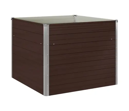 Augstā Puķu Kaste, 100X100X77 Cm, Cinkots Tērauds, Brūna Vidaxl