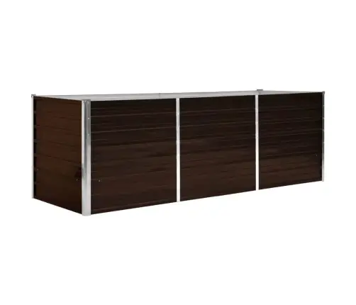 Augstā Puķu Kaste, Brūna, 240X80X77 Cm, Cinkots Tērauds Vidaxl