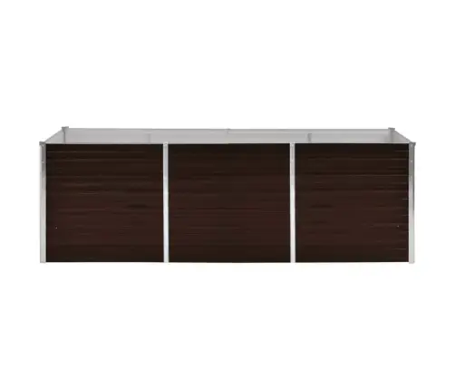 Augstā Puķu Kaste, Brūna, 240X80X77 Cm, Cinkots Tērauds Vidaxl