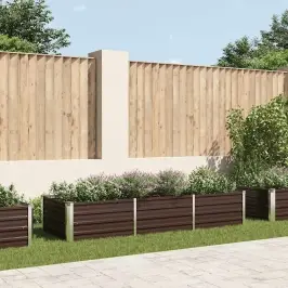 Augstā Puķu Kaste, Brūna, 240X80X45 Cm, Cinkots Tērauds Vidaxl