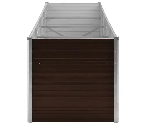 Augstā Puķu Kaste, Brūna, 320X80X77 Cm, Cinkots Tērauds Vidaxl