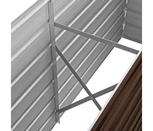 Augstā Puķu Kaste, Brūna, 160X40X77 Cm, Cinkots Tērauds Vidaxl