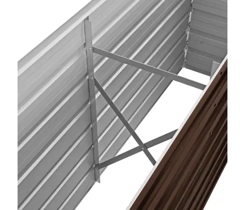 Lovelis, Rudas, 160X40X45cm Galvanizuotas Plienas, Aukštas