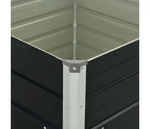 Kõrgendatud Peenrakast Antratsiit 100X100X77 Cm Tsingitud Teras