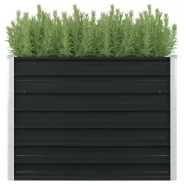 Kõrgendatud Peenrakast Antratsiit 100X100X77 Cm Tsingitud Teras