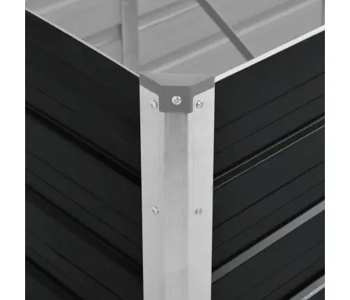 Augstā Puķu Kaste, Pelēka, 320X80X77 Cm, Cinkots Tērauds Vidaxl