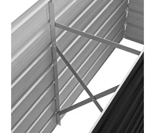 Augstā Puķu Kaste, Pelēka, 160X40X77 Cm, Cinkots Tērauds Vidaxl