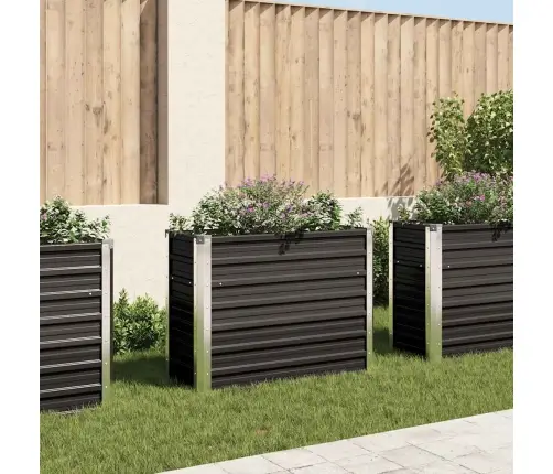 Sodo Lovelis, Antracito, 100X40X77cm Plienas, Aukštas