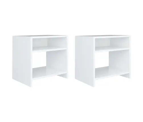 Naktsskapīši, 2 Gab., Balti, 40X30X40 Cm, Inženierijas Koks Vidaxl