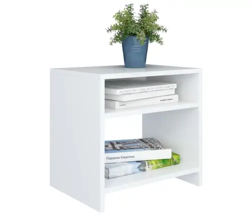 Naktsskapīši, 2 Gab., Balti, 40X30X40 Cm, Inženierijas Koks Vidaxl