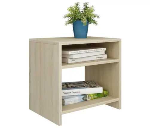 Naktsskapītis, Ozola Krāsa, 40X30X40 Cm, Inženierijas Koks Vidaxl