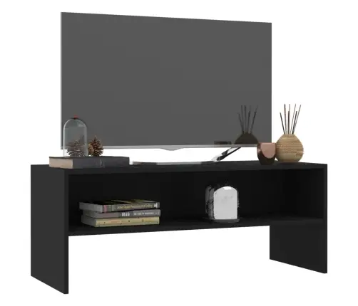 Tv Skapītis, 100X40X40 Cm, Melns, Inženierijas Koks Vidaxl Tv Skapītis, 100X40X40 Cm, Melns, Inženierijas Koks Vidaxl