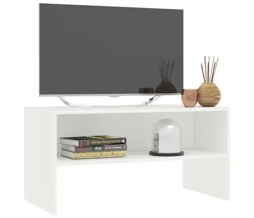 Tv Skapītis, 80X40X40 Cm, Balts, Inženierijas Koks Vidaxl