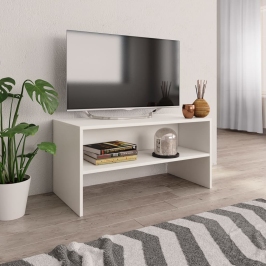 Tv Skapītis, 80X40X40 Cm, Balts, Inženierijas Koks Vidaxl