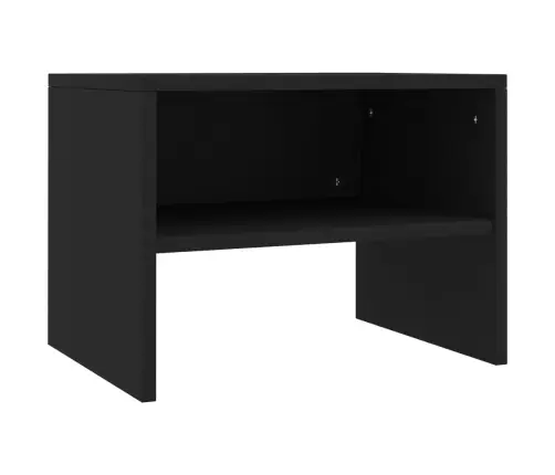 Naktsskapīši, 2 Gab., Melni, 40X30X30 Cm, Inženierijas Koks Vidaxl