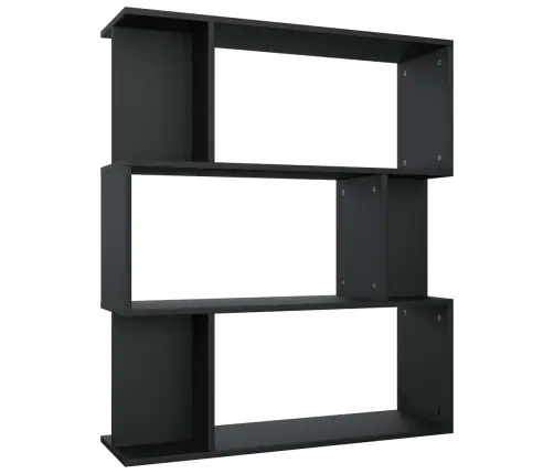 Spintelė Knygoms/Kambario Pertvara, Juoda, 80X24X96cm Mediena