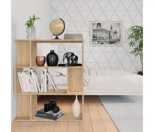 Grāmatu Plaukts, 80X24X96 Cm, Ozola Krāsa, Inženierijas Koks Vidaxl